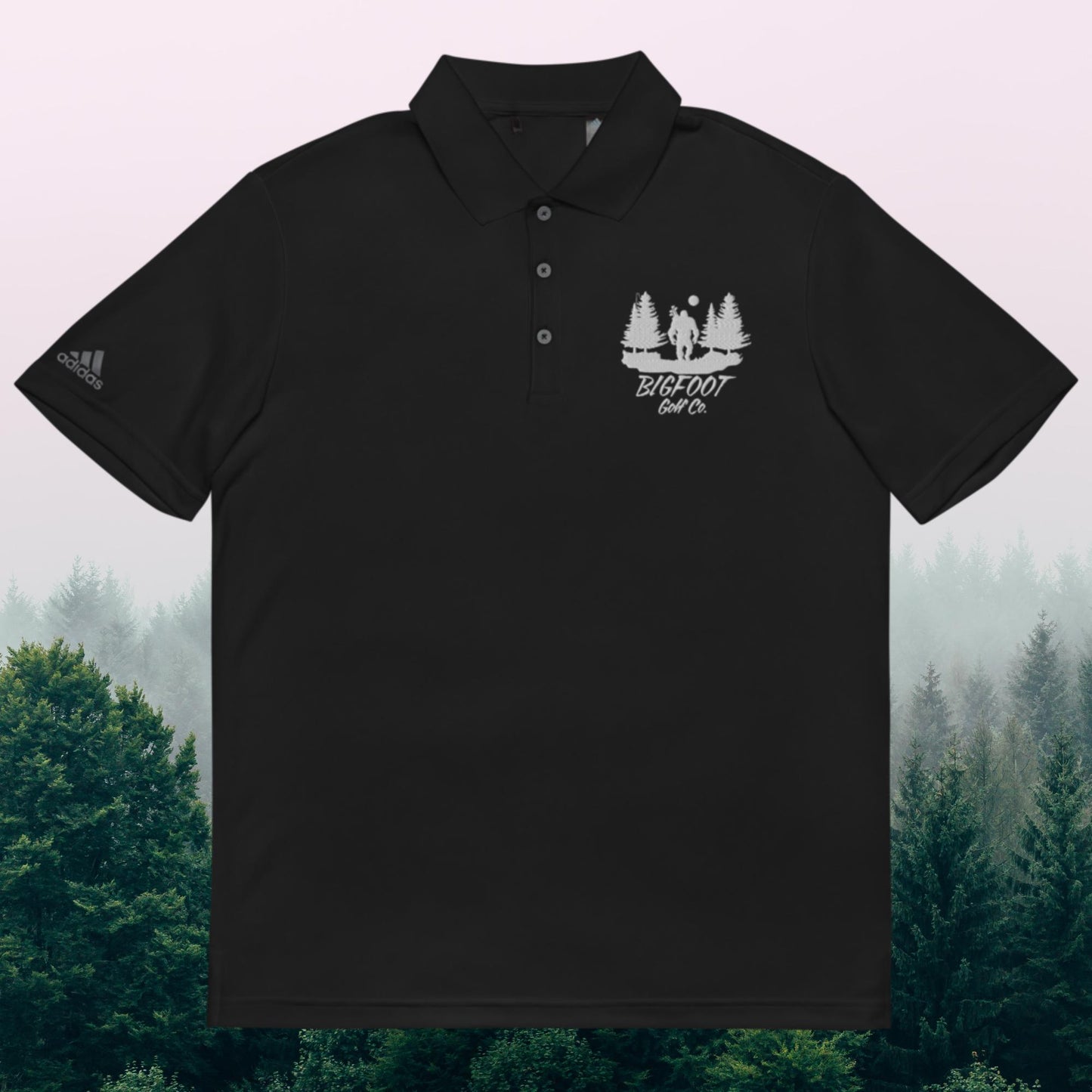 Forest BGC adidas performance polo shirt