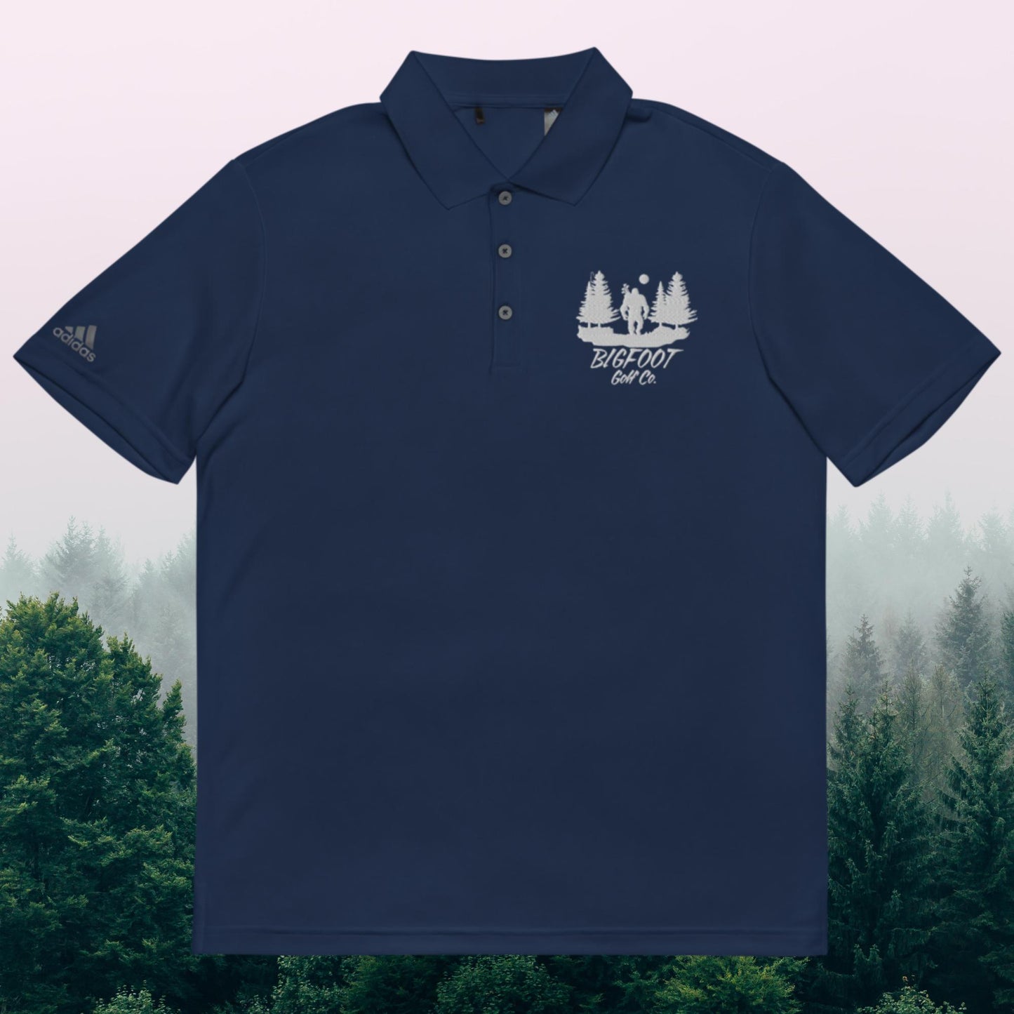 Forest BGC adidas performance polo shirt