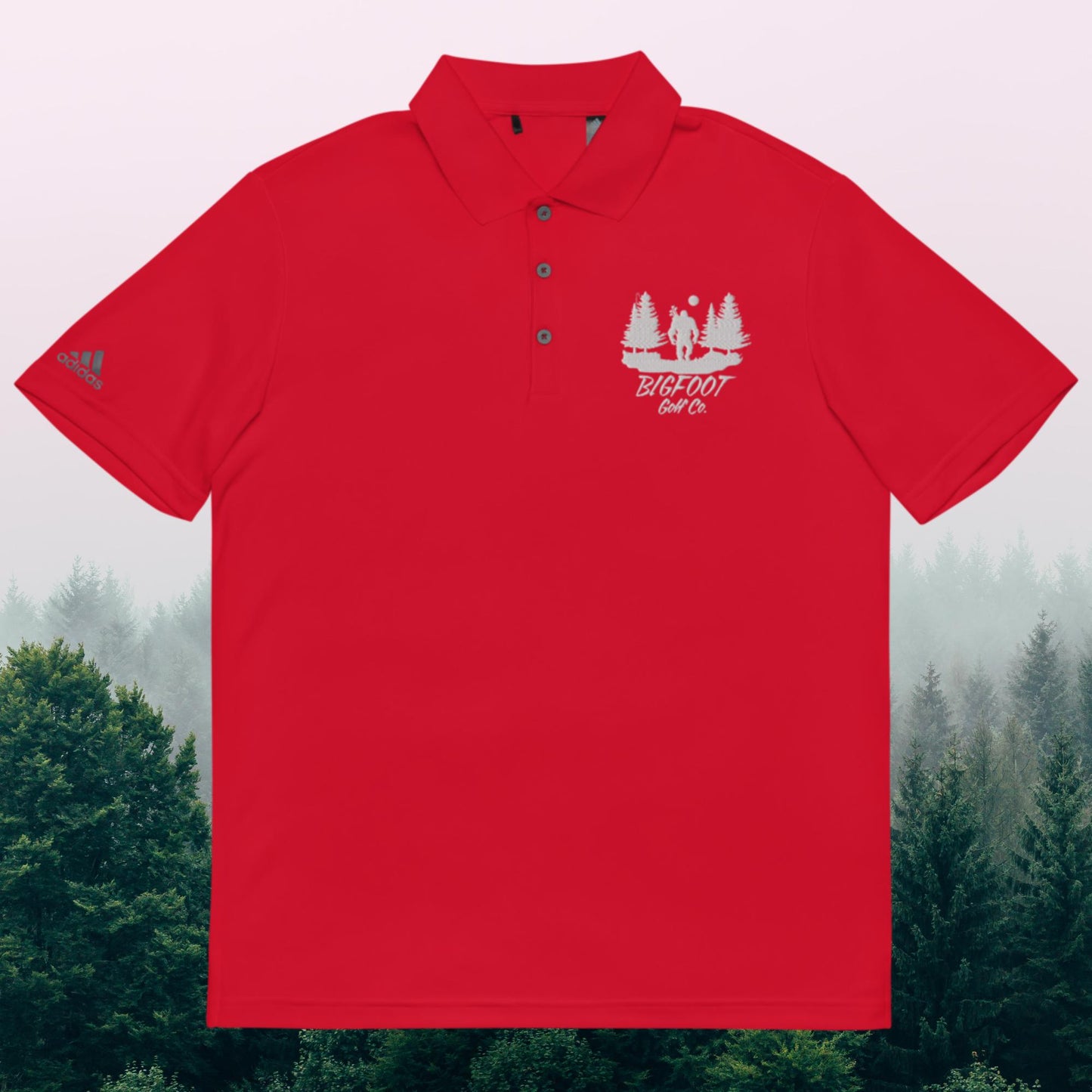 Forest BGC adidas performance polo shirt